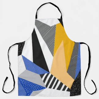 Tablier Style Memphis : Collage géométrique créatif.