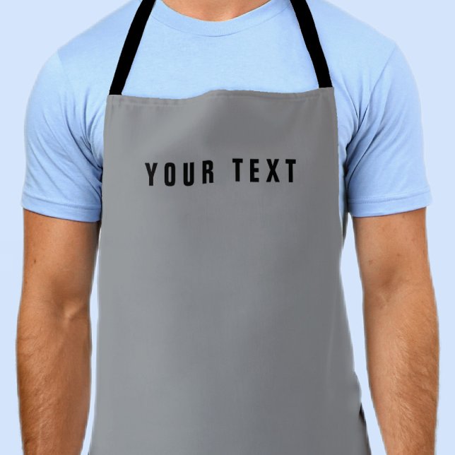 Tablier Style moderne Nom de recherche | Gris et noir (Créateur téléchargé)