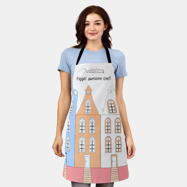 Tablier Style scandinave Minimalisme Couleurs pastel (Porté)