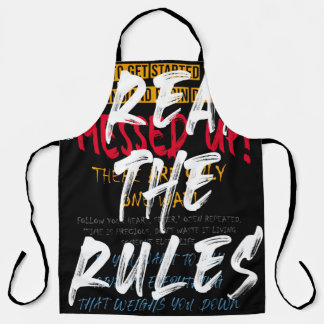 Tablier Style urbain de rue Rompre les règles slogan impri