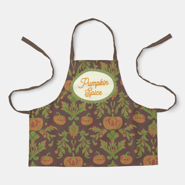 Tablier Style Vintage Campagne Citrouille d'Automne  (Recto)