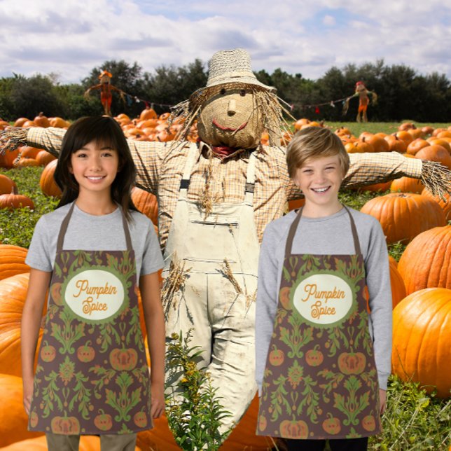 Tablier Style Vintage Campagne Citrouille d'Automne  (Personalize with your own name or message!)