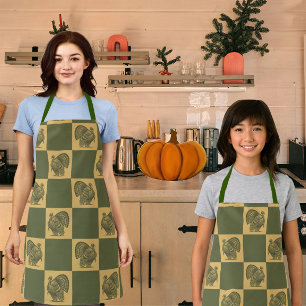 Tablier Style Vintage Campagne Citrouille Spice Automne