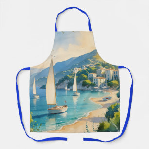 Tablier Style vintage Côte d'Azur Voyage en France