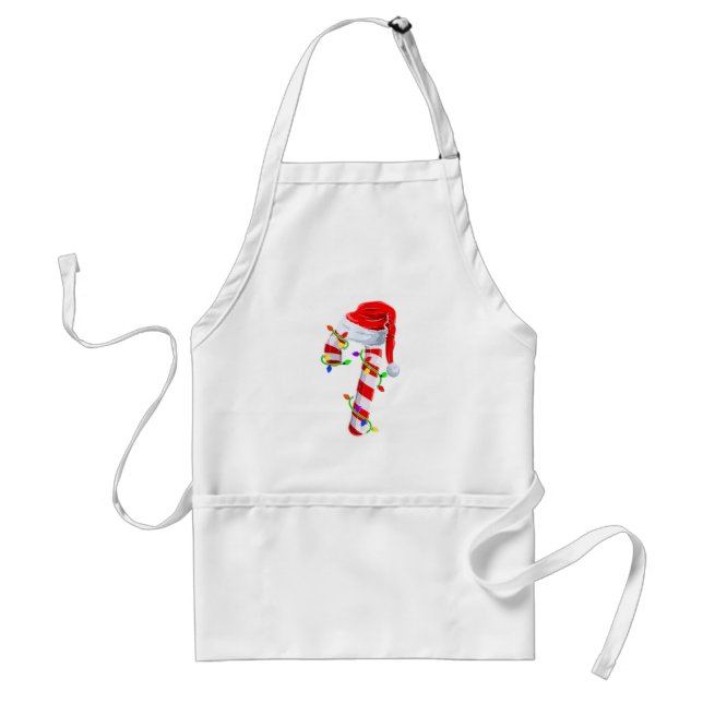 Tablier Sucre de canne Éclairage de Noël Famille Correspon (Devant)