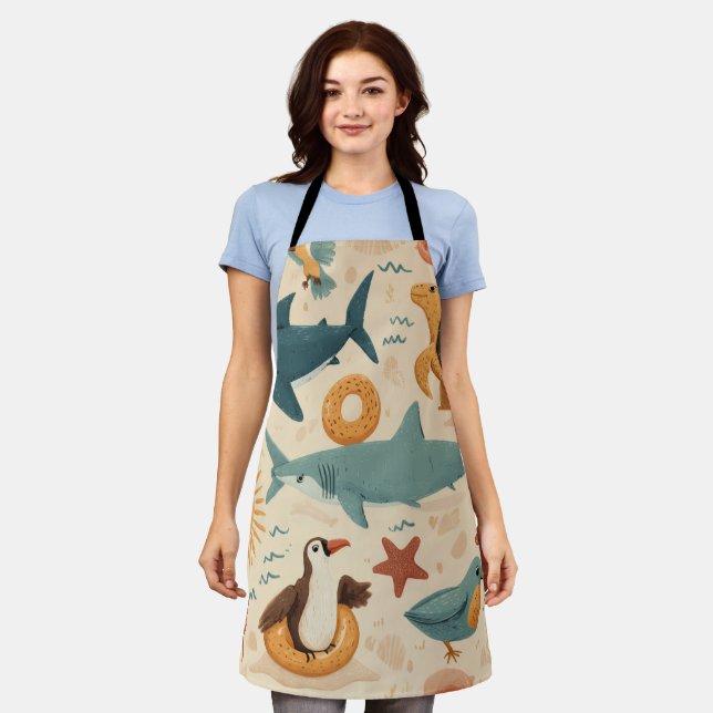 Tablier Summer Escape All-Over Print Apron Gift (Porté)