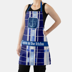 Tablier Summer Navy Blue Boat Collection de rayures modern
