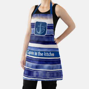 Tablier Summer Navy Blue Modern Boot Stripes Collection