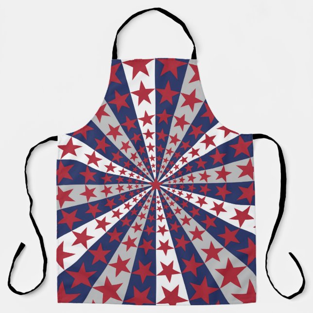 Tablier Sunburst patriotique : Drapeau américain (Recto)
