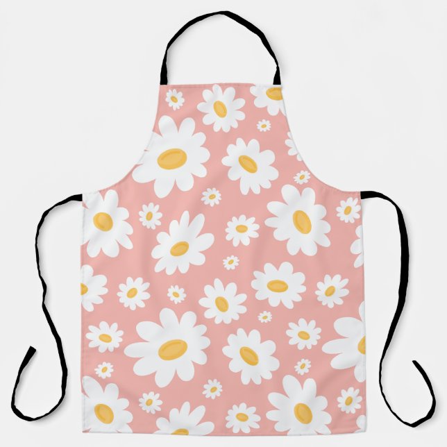 Tablier Super Blush Boho Daisy Floral Garden Motif (Recto)