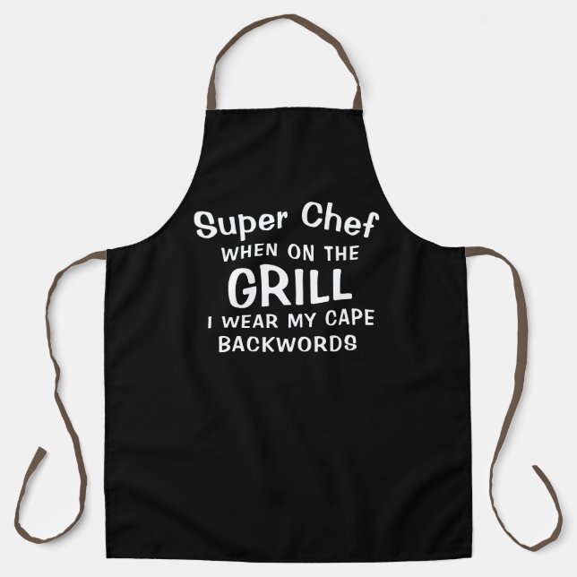 Tablier Super Chef Amusant Superhero Cape BBQ Grill Aprons (Recto)