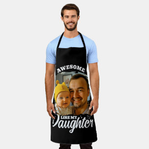 Tablier Super Comme Ma Fille Photo De Papa Personnalisée