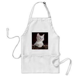 Tablier Super Cute White Kitten