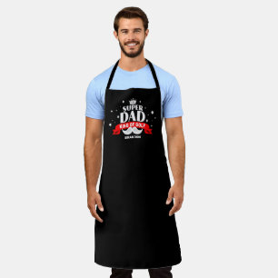 Tablier Super Papa King of the Grill Grillmaster Black