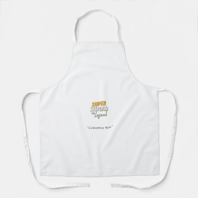 Tablier Super Papa la Légende – Cadeau BBQ (Recto)
