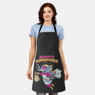 Tablier Superpower de Maman Éléphant Cartoon Drôle de Supe