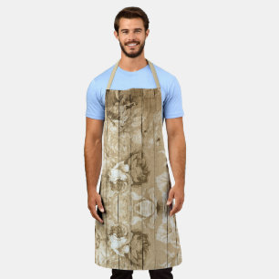 Tablier sur bois-vintage-bois-nostalgique