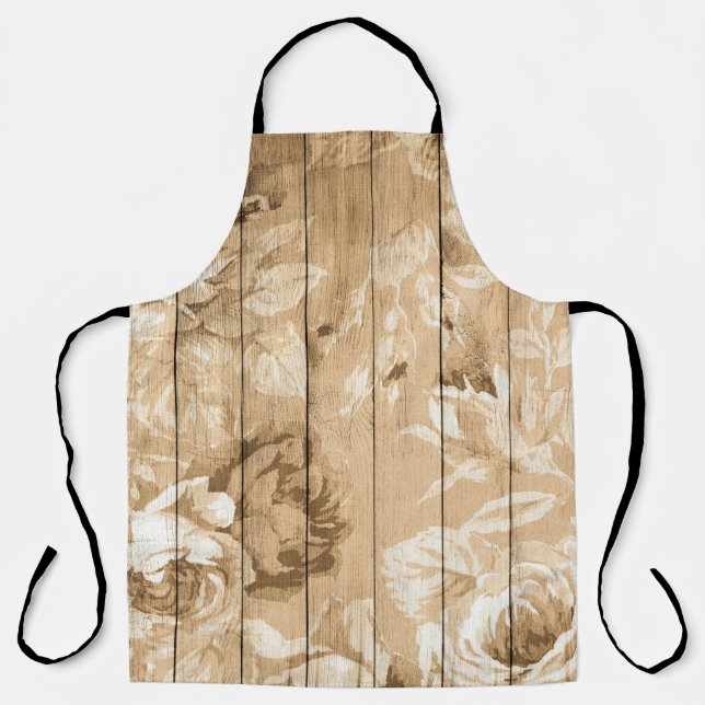 Tablier Sur bois vintage nostalgique (Recto)