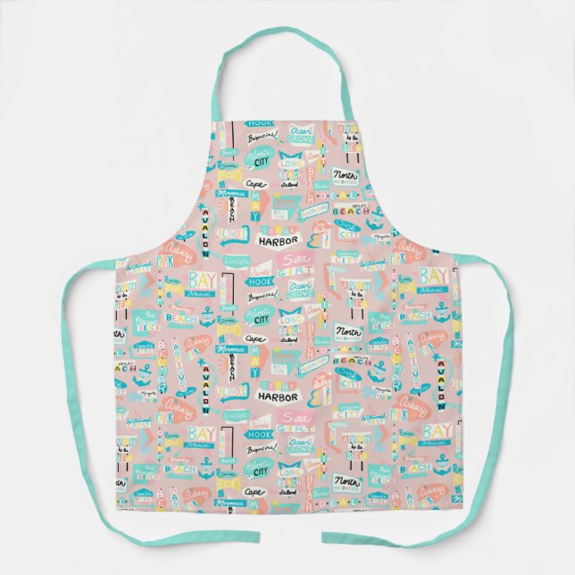 Tablier Sur le rivage NJ Beach Thème (Recto)