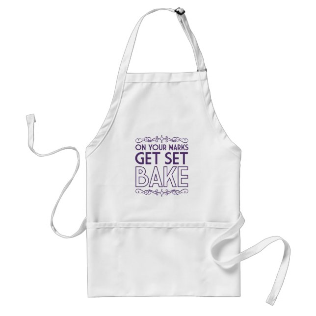 Tablier Sur Vos Marques Obtenez Set Bake (Violet) (Devant)