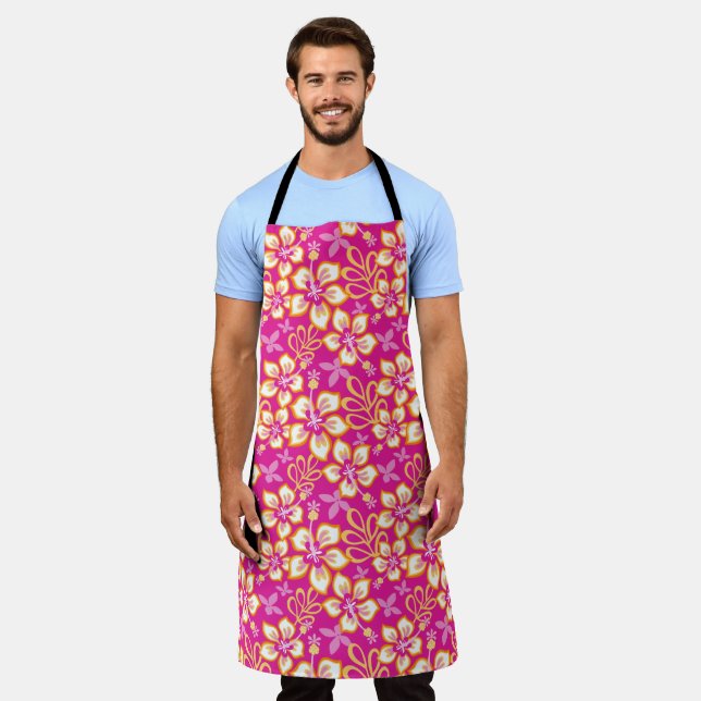 Tablier Surf JUNGLE (COMBO ROSE) (Porté)