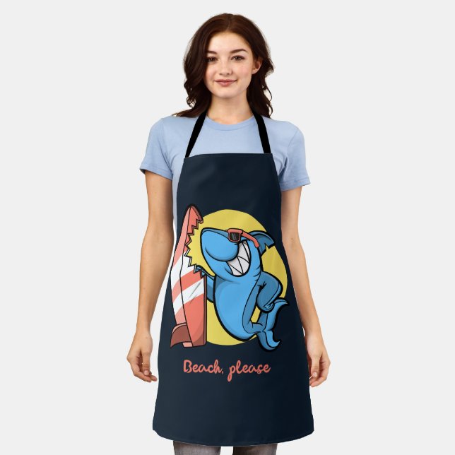 Tablier Surf Shark Beach S'il vous plaît (Porté)