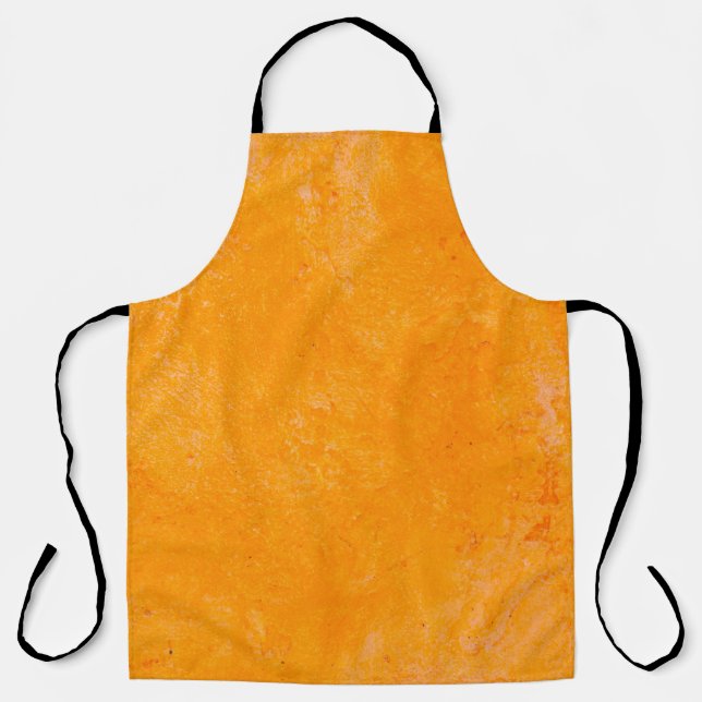 Tablier Surface de ciment orange, fond motif abstrait (Recto)