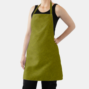 Tablier Surface vert olive avec un motif subtil et tourbil