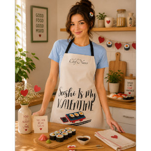 Tablier Sushi Est Mon Valentin 