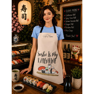 Tablier Sushi est mon Valentin , Sushi