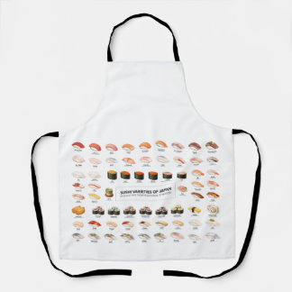 Tablier Sushi Guide Apron – Japanese Food Chart
