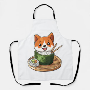Tablier Sushi Shiba � Drôle de Chien de Nourriture