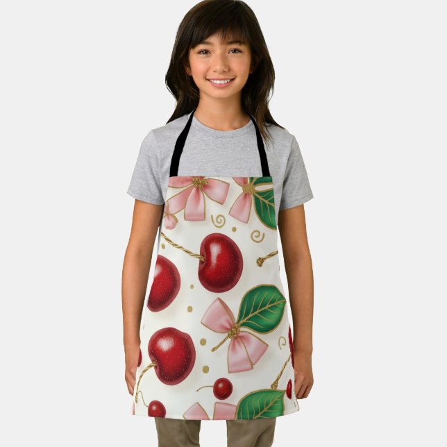 Tablier 🍒Sweet Cherry Bliss All-Over Print Apron (Insitu)