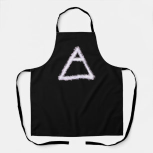 Tablier Symbole d'alchimie de l'élément d'air émietté