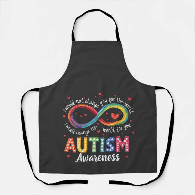 Tablier Symbole d'autisme infini Sensibilisation sur l'aut (Recto)