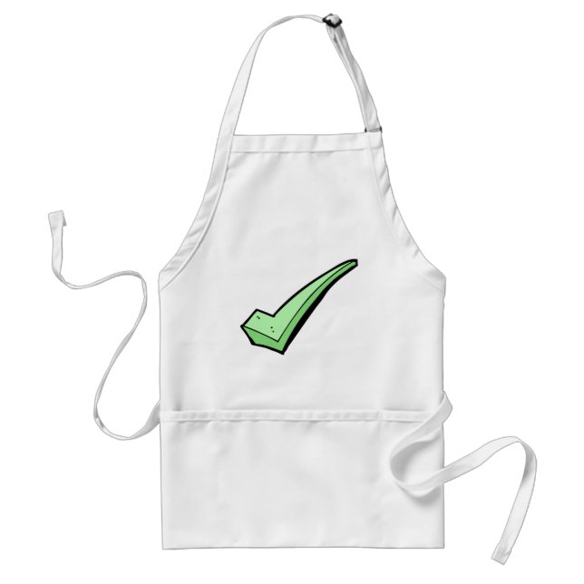 Tablier Symbole de coche de marque verte (Devant)