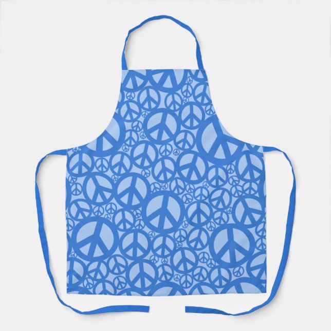Tablier SYMBOLE DE LA PAIX Motif Bleu (Recto)