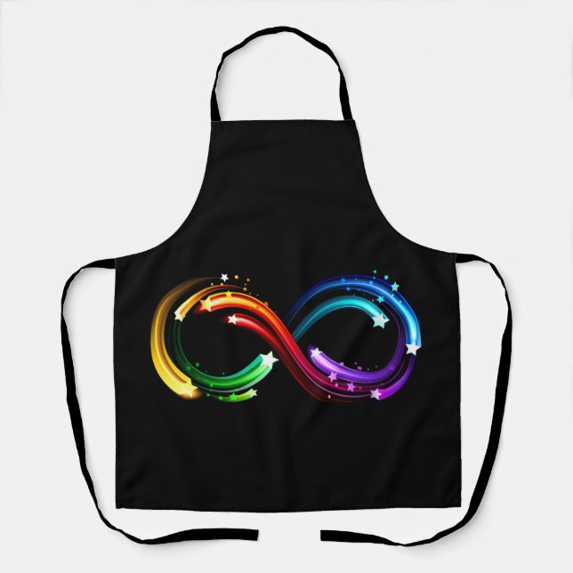 Tablier Symbole de l'infini de comètes arc-en-ciel (Recto)