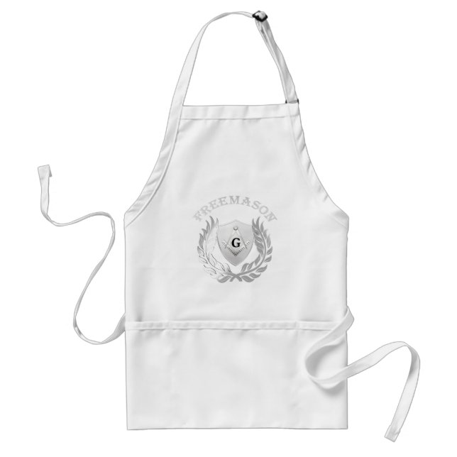 Tablier Symbole de maçonnerie en argent (Devant)