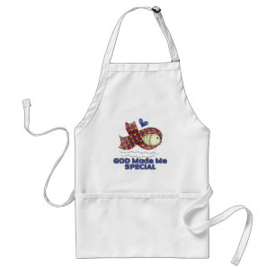Tablier Symbole de poisson Autisme Dieu m'a fait spécial