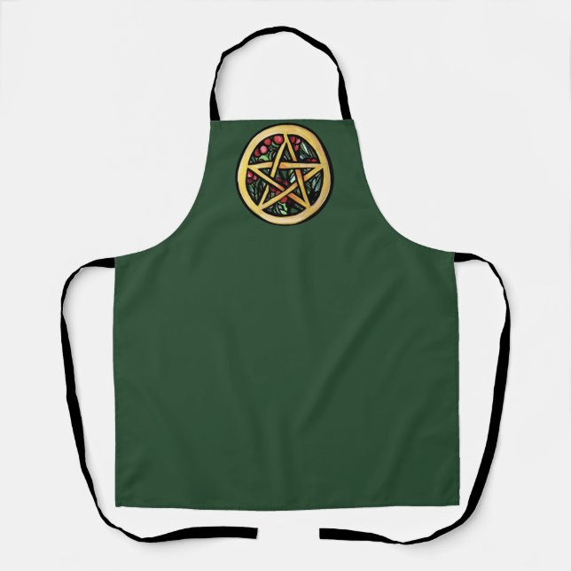 Tablier Symbole de solstice hivernal Yule Pentacle Pagan (Recto)