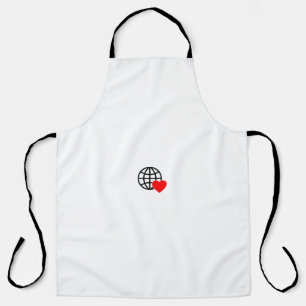 Tablier Symbole du coeur rouge créé avec des lignes lisses