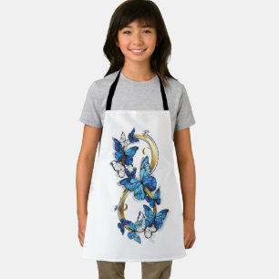 Tablier Symbole infini de papillons Morpho bleus