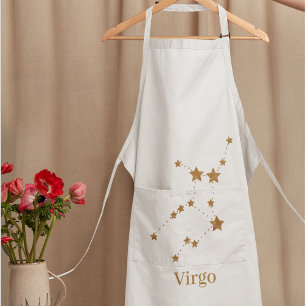 Tablier Symbole moderne Zodiac Gold Virgo Élément Terre