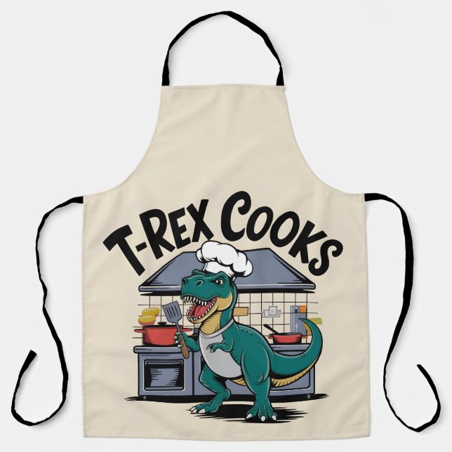 Tablier T-Rex Cooks (Recto)