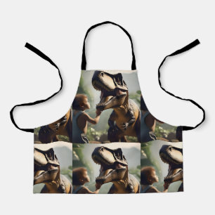 Tablier T-rex Dinosaures Aime Un Pat,
