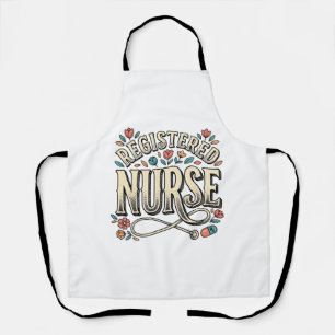 Tablier T-shirt avec typographie florale vintage pour infi