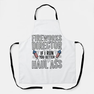 Tablier T-shirt citation patriotique drôle directeur de fe