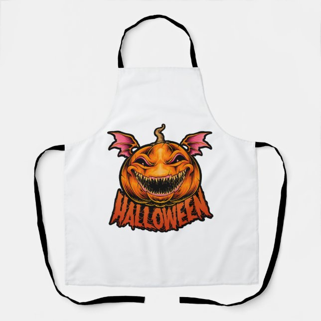 Tablier T-shirt citrouille halloween halloween halloween (Recto)