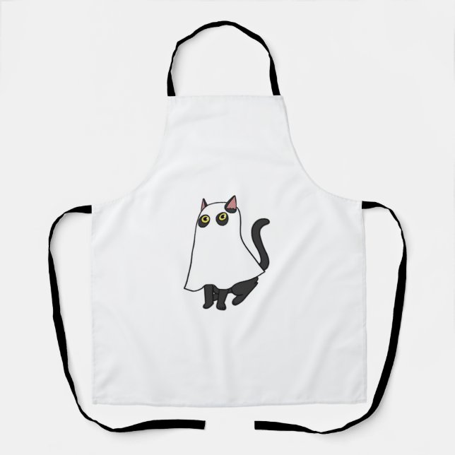 Tablier T-shirt classique Ghost Cat_2 (Recto)